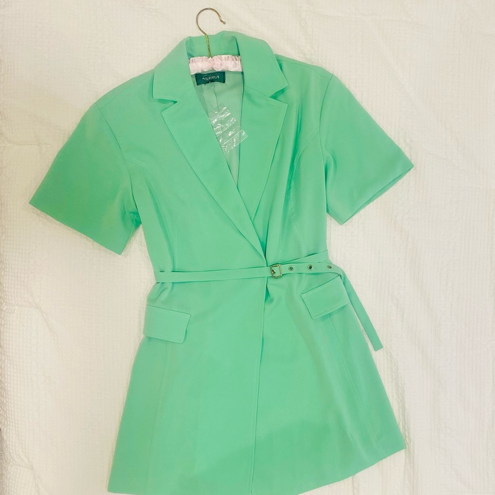 Mint Green Blazer Dress